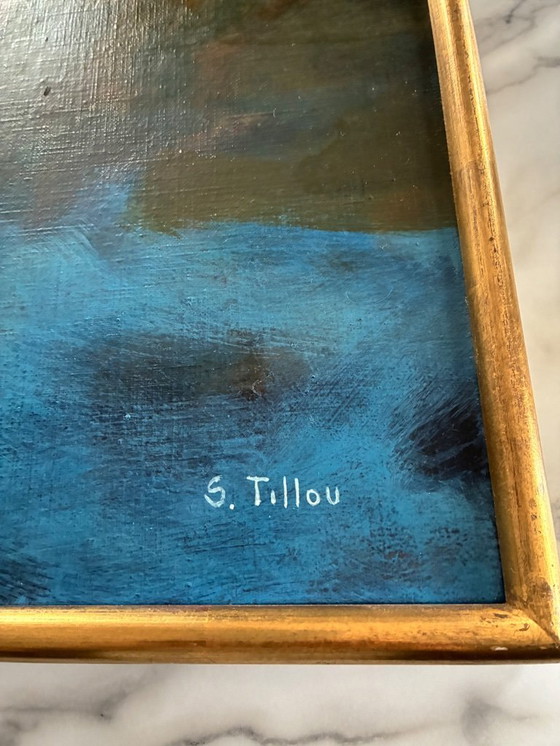 Image 1 of Olio su tela, Serge Tillou (1928-2025), Paesaggio di scogliera, Bretagna