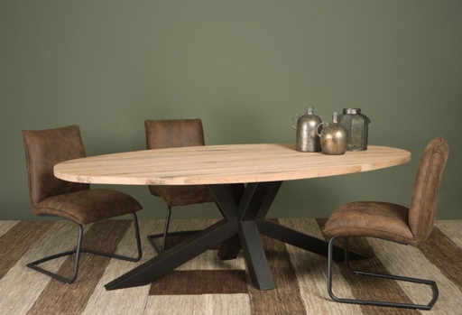 ANDROS oak dining table 220cm-120cm