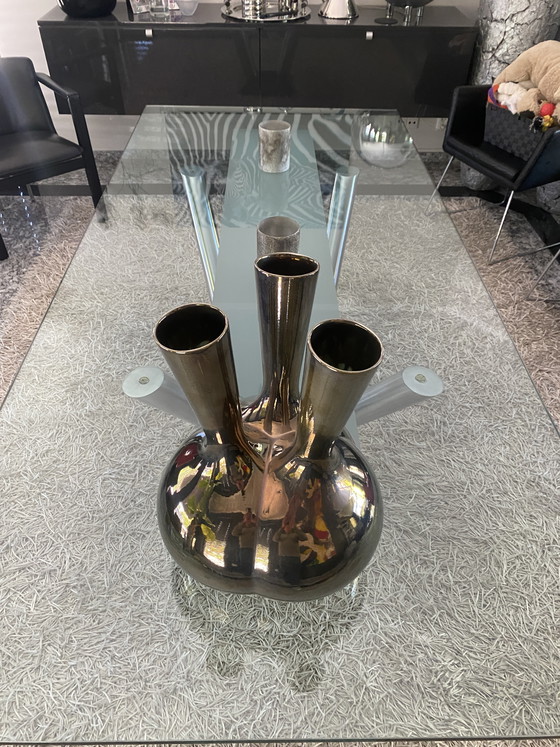 Image 1 of Italian glass design dining table