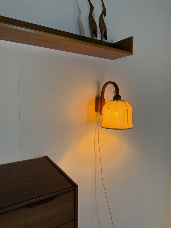 Image 1 of Vintage teak wall lamp, Domus '70