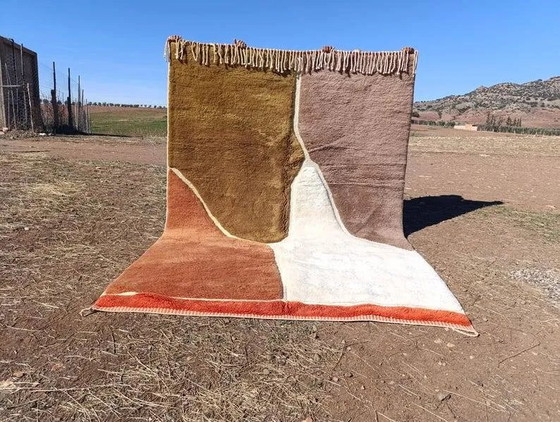 Alfombra bereber marroquí Mrirt 300 × 200 cm – lana gruesa, patrón abstracto – Algodón, Bohemian (photo 2 of 10)