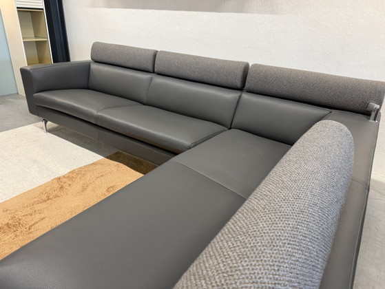 Canapé d'angle Leolux Horatio en cuir gris – Canapés d'angle, Leather (photo 5 of 12)