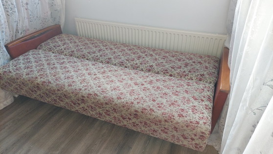 Mid-Century Sofa bed – Textile, Wood (photo 2 of 6)