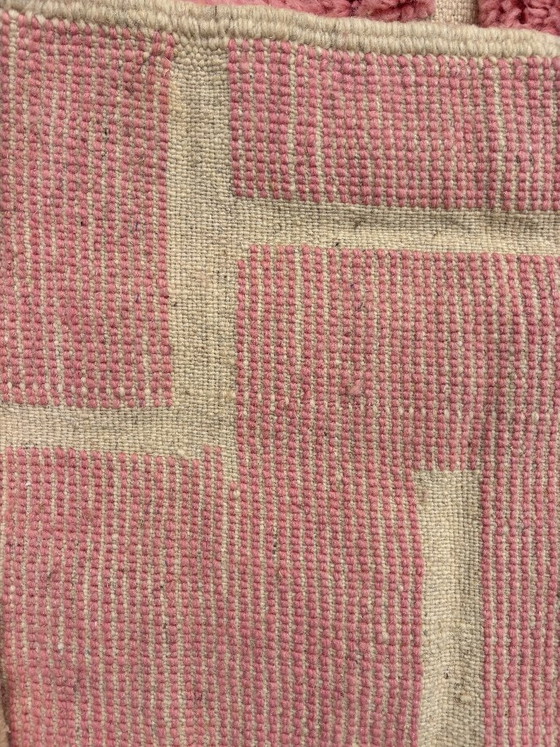 Image 1 of Marokkaans M'rirt Rose wollen tapijt 200x300 – Handgeweven | Hoogwaardig Berber tapijt