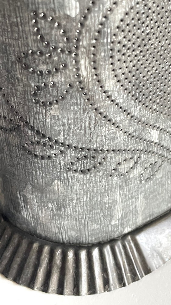 Image 1 of Vintage Zinc Heart Lamp