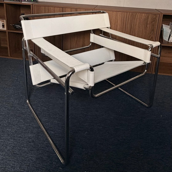 2x replica sedia Wassily Knoll (Vintage) - pelle bianca – Sedie e poltrone, Metallo (photo 3 of 9)