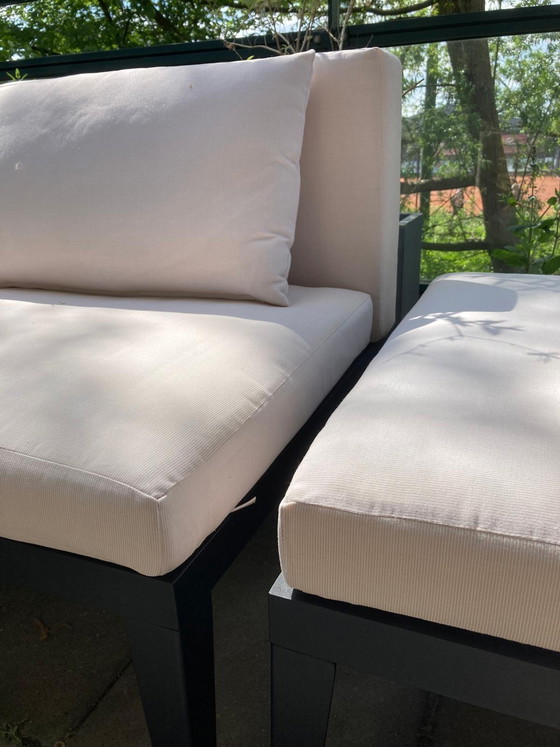Image 1 of Hagelnieuwe (buiten) lounge stoel met poef