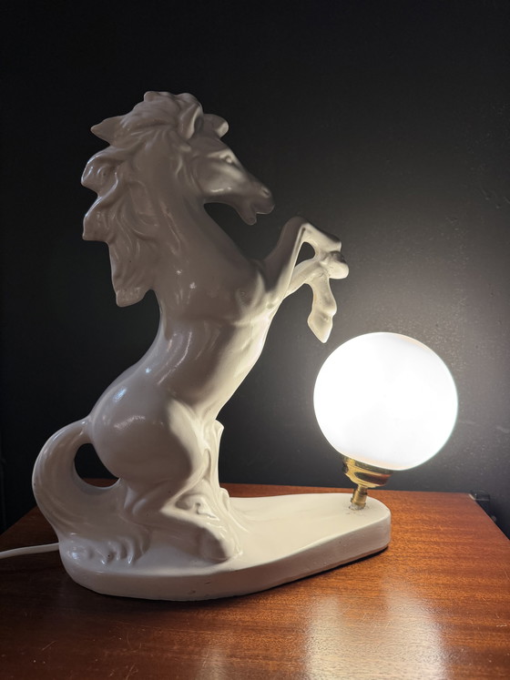 Image 1 of White Horse Lamp, 1970s