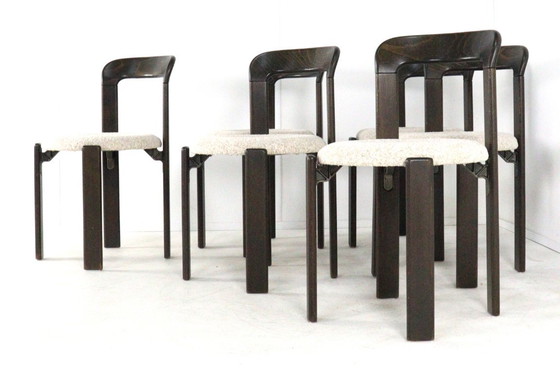 Image 1 of Set van 6 Bruno Rey model 3300 Kusch & Co eetkamerstoelen stoelen vintage