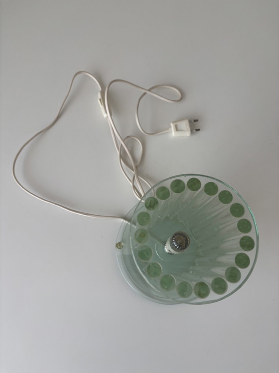 Image 1 of Glass cylinder tube lamp contemporary Dutch design 1980 