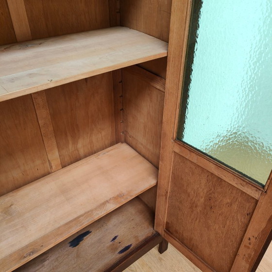 Image 1 of Bibliothèque murale vintage antique, armoire en porcelaine, vitrine.