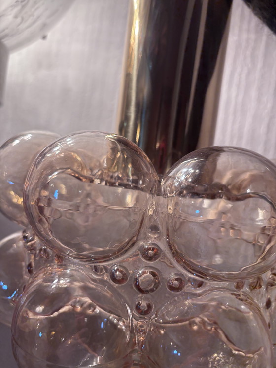 Image 1 of Amber bubble glass ceiling light By Helena Tynell For Limburg, Germany 1960s