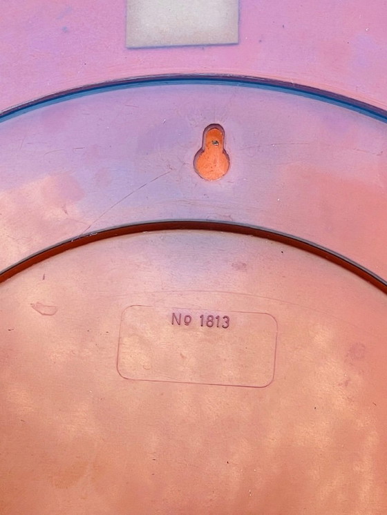 Image 1 of Mid-Century, Vintage, Rond Spiegel van Gerookt Acryl, Jaren 70