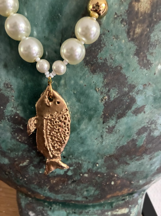 Image 1 of Nuova collana unica con pesci color oro