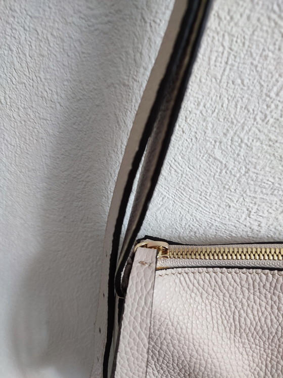 Abro Handbag Shoulder Bag Leather Cream Beige Very Good Condition (photo 5 of 15)