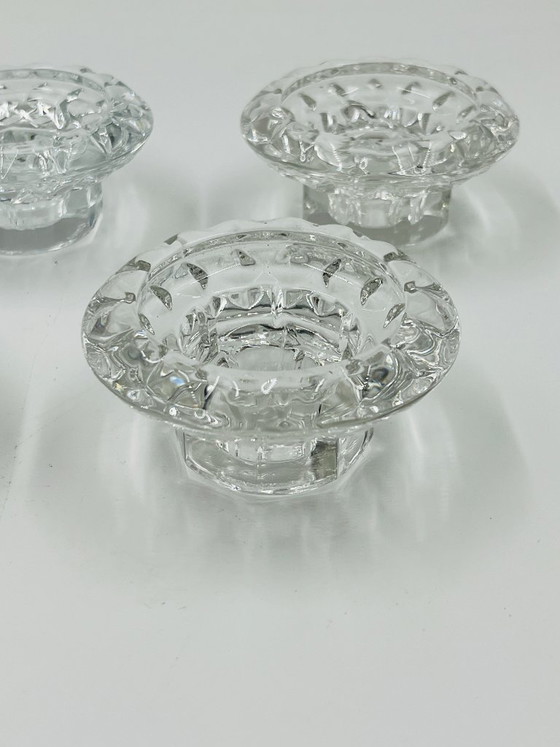 Image 1 of Set aus 4 Bolsius France Kristallleuchtern aus den 1970er Jahren