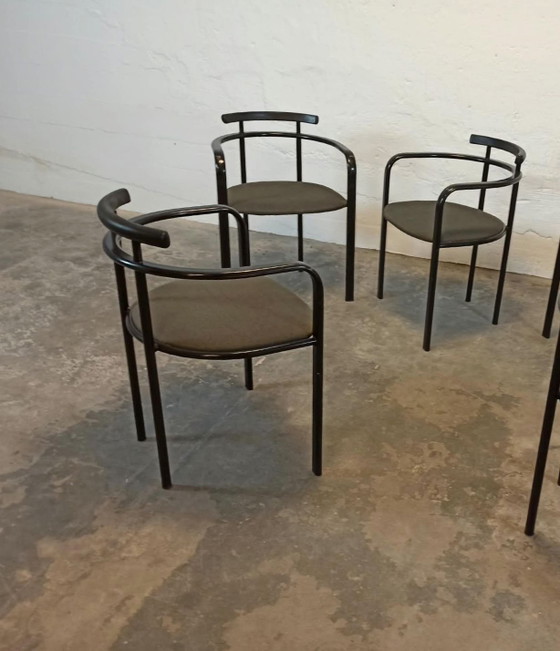 4 x sillas de comedor Carlo Bimbi – Textil, Metal (photo 7 of 15)