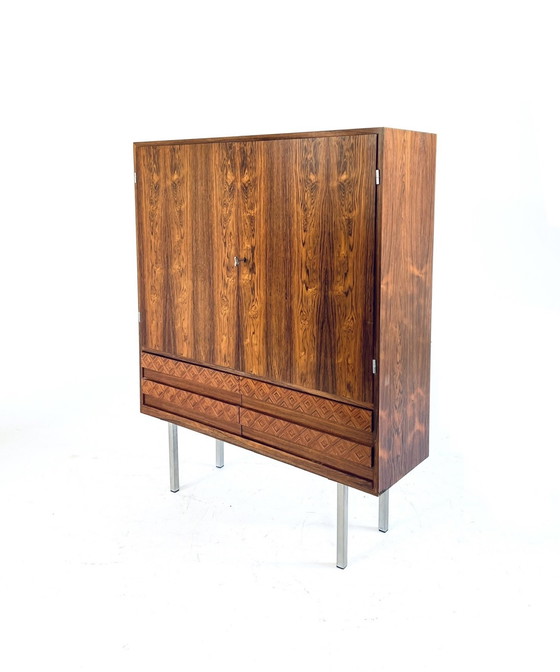 Image 1 of Vintage-Highboard aus Palisanderholz, 1960er Jahre