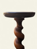 Rare hand-turned plant stand - Mid - Century, 60s/70s, real wood, unused, vintage collector's item