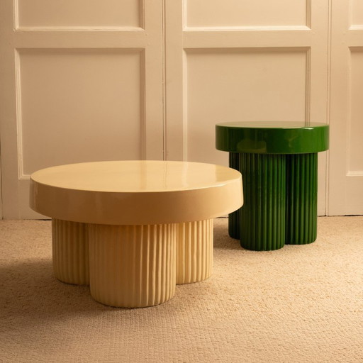Cream & Green Nesting Tables 