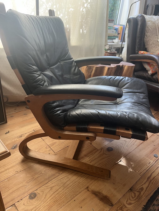 Chaise longue design norvégienne par Elsa & Nordahl Solheim - Rybo Rykken & Co (1960s)
