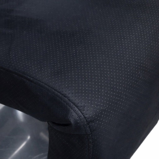 Fauteuil pivotant relax — Base pivotante chromée — Confort lounge contemporain - Aperçu