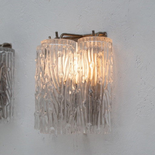 Murano Wall Glass Lamps, Italy, 1970s