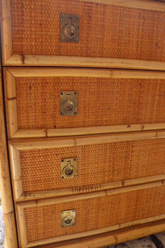 Image 1 of Ladekast van rotan van Dal Vera, Italië, 1970