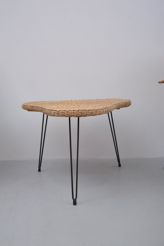 Image 1 of Sillones de ratán con mesa (años 50)