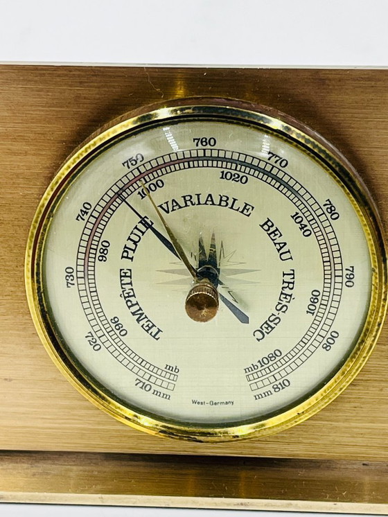 Image 1 of Vintage 1970s West Germany Weather Station – Brass Triptych