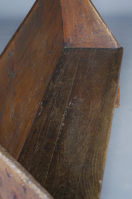 Image 1 of Kleine antike Eichen-Flurbank. Um 18. Jahrhundert.