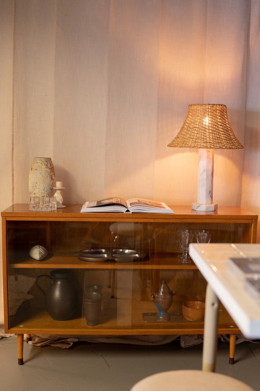 Vetrina vintage con ante in vetro 1960