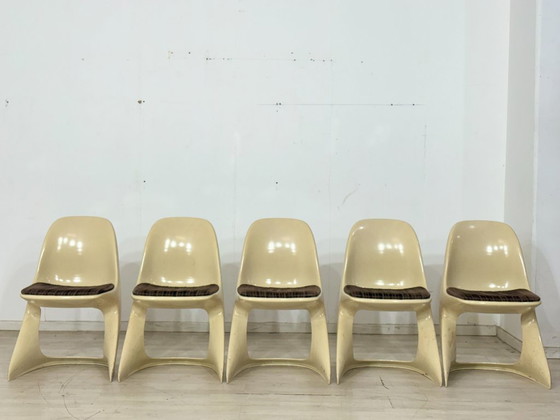 Image 1 of Set van 5 Casalino Casala stoelen / Vintage Space Age eetkamerstoelen – jaren 70