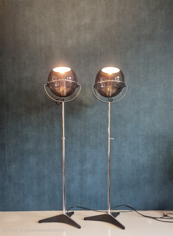 Image 1 of Vintage Raak Globes / Jaren 60 / Design By F. Ligtelijn