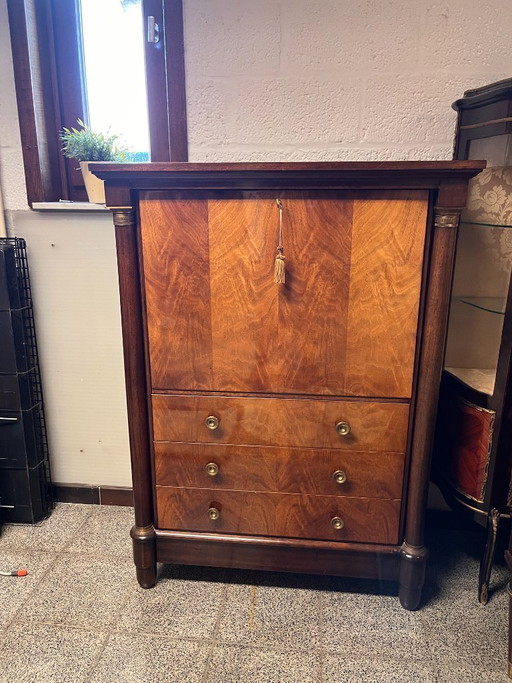 Magnifique secrétaire de style Empire – Meuble d'époque de haute qualité en parfait état !
