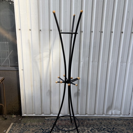 Perchero de pie de mediados de siglo – kapstokken, Metal, Wood