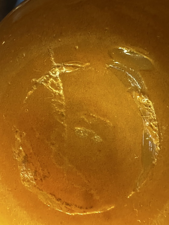 Image 1 of Gesigneerd Gambier Vintage Geblazen Glazen Zakbeker