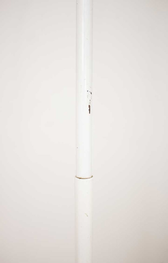 Image 1 of 80's Herda Floor Lamp White with Trumpet Shade