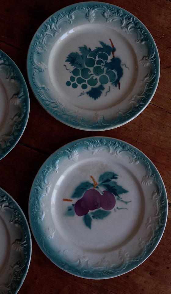 Image 1 of 4 platos de postre de loza de Castres