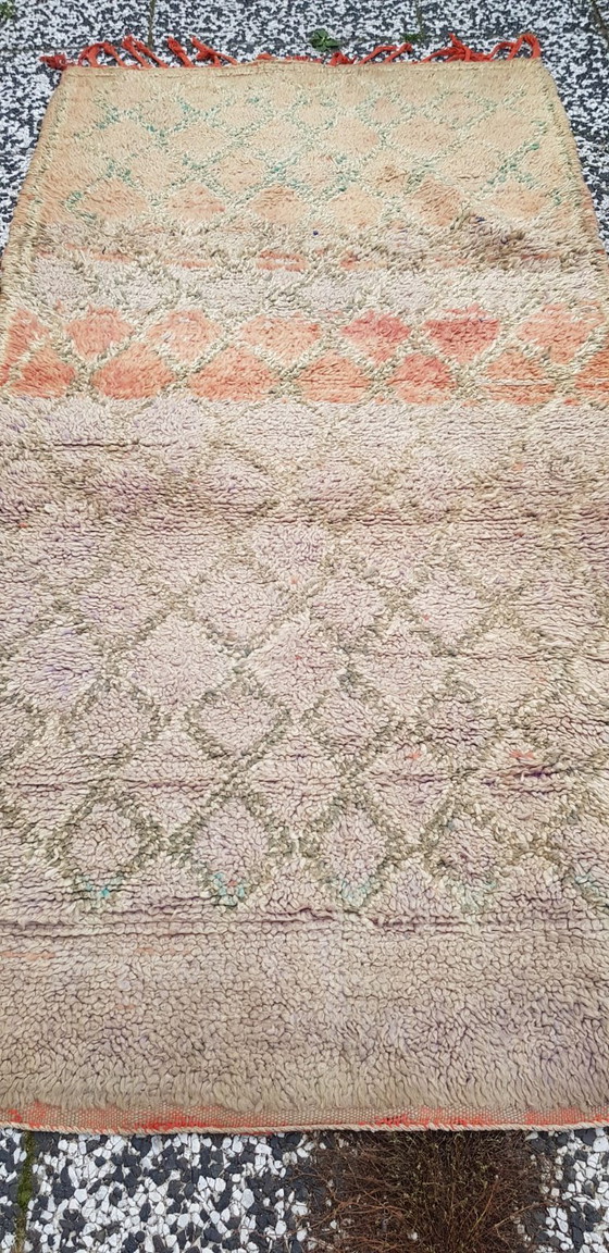 Image 1 of Alfombra bereber de lana anudada a mano, 200 x 103 cm