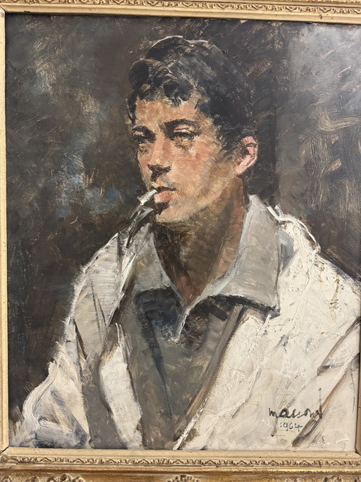 Portrait painting Armand Massonet 1964