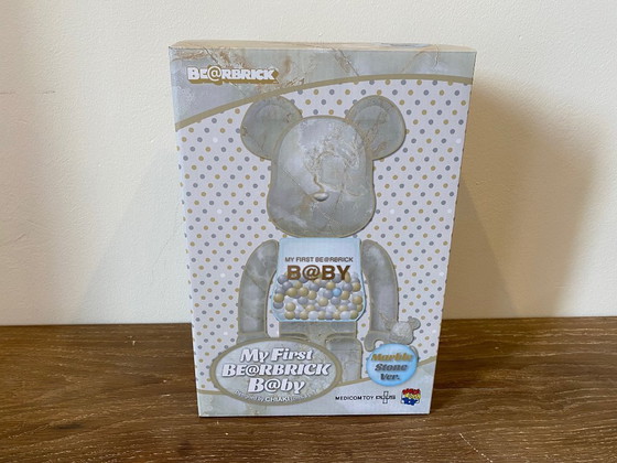 Image 1 of Bearbrick My First Baby by CHIAKI Marble version 400% + 100% MEDICOM toys 2023