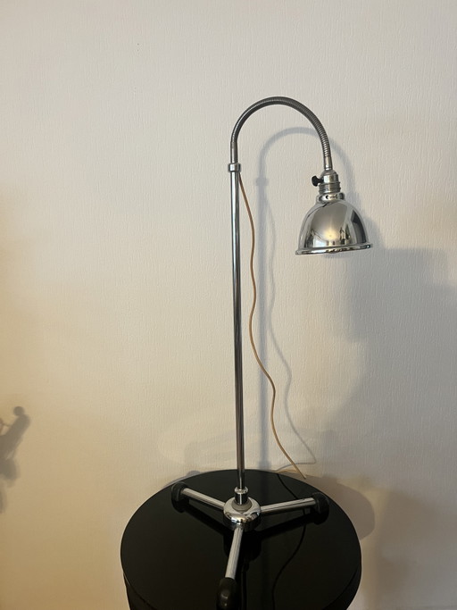 Originele Bauhaus-stijl vloerlamp, jaren 30 (Christian Dell) – vloerlampen, Chrome, Metal