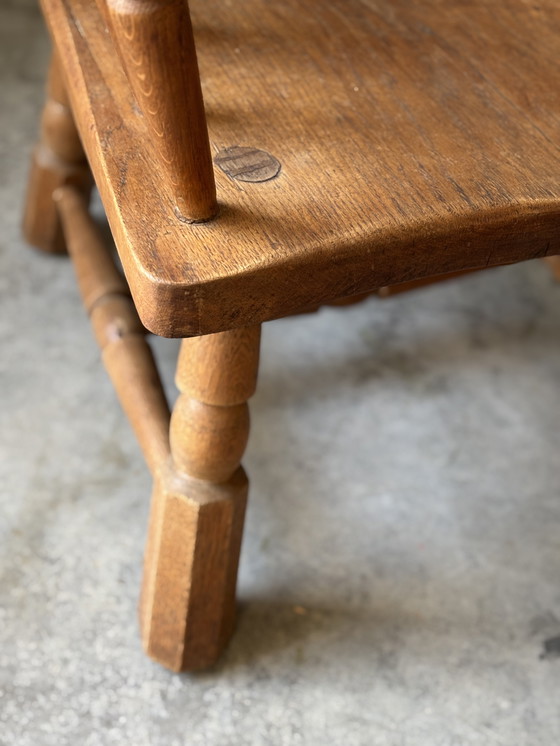 Image 1 of Set di 2 poltrone brutaliste in rovere massiccio