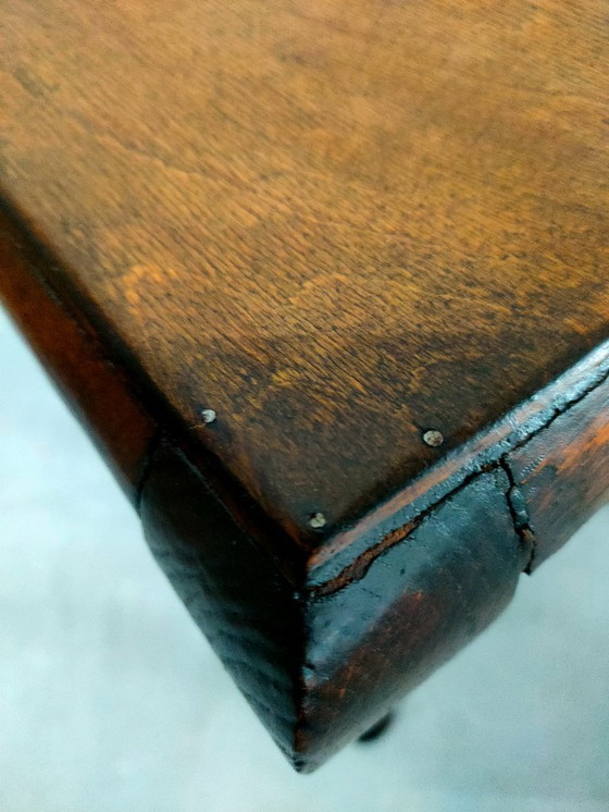 Image 1 of Antique 'Chippendale style' side table/coffee table (convertible leg style)