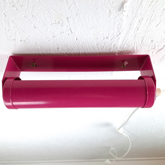 Image 1 of Vintage wandlamp g&g roze metaal jaren 70 Memphis Milano