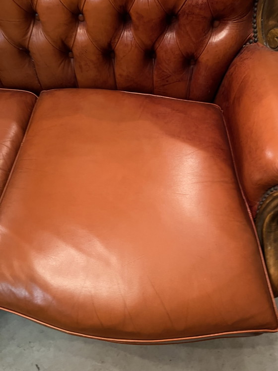 Image 1 of Chesterfield barok leder cognac 
