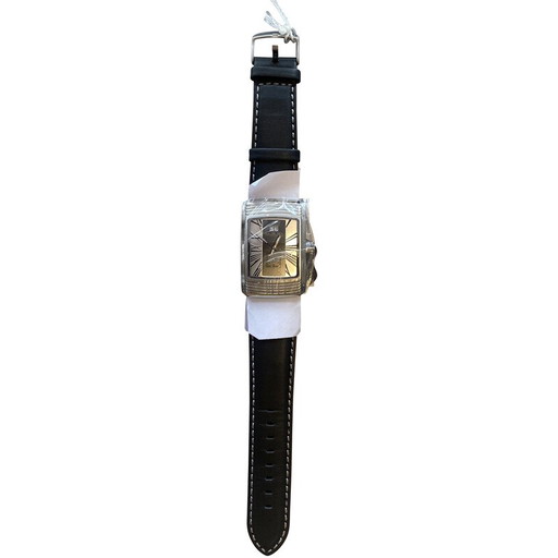 Vintage Mauboussin Uhr in Quarzstahl und Leder