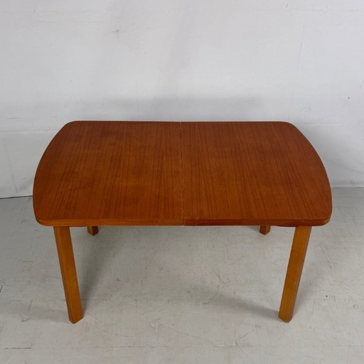 Table à manger extensible ovale NDK, années 1980
