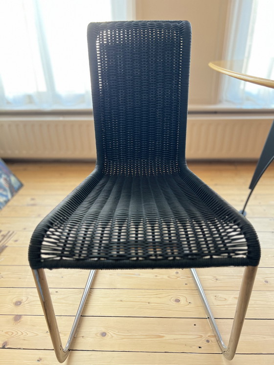 Image 1 of Design organic table + 4 design chairs (Gispen style)